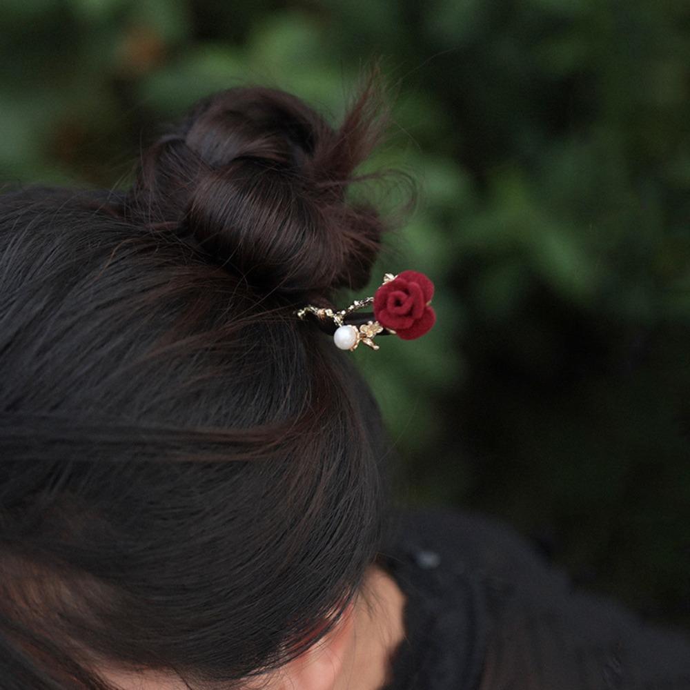 Ancient Style Flower Hair Forks Retro Hair Bun Hair Clip Accessories Vintage Hairpin Hanfu Party