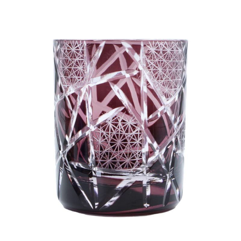 

Kiriko Glass Kiriko Rocks Glass Kiriko Glass Kikuyarai Gift (Purple)
