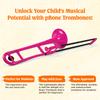 pInstruments pBONE Plastic Wind Instrument, Bb Tenor Trombone, Lightweight & Durable ABS with Bio Coating, PBONE1PNK, Pink (Includes Mouthpiece and