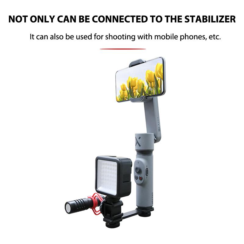 3 in 1 Dreifach-Schuhhalterung Adapter Verlängerung Halterung Halter Mikrofonständer