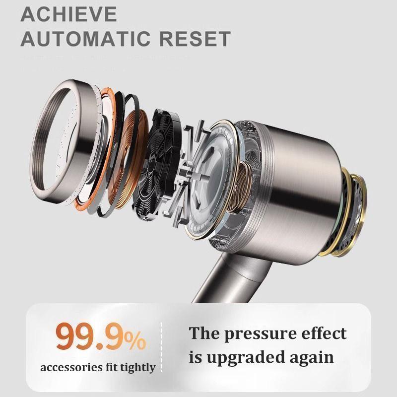 304 Edelstahl Duschdüsenfilter Booster Großes Wasservolumen Handheld Haushalt Universelles Duschkopfset