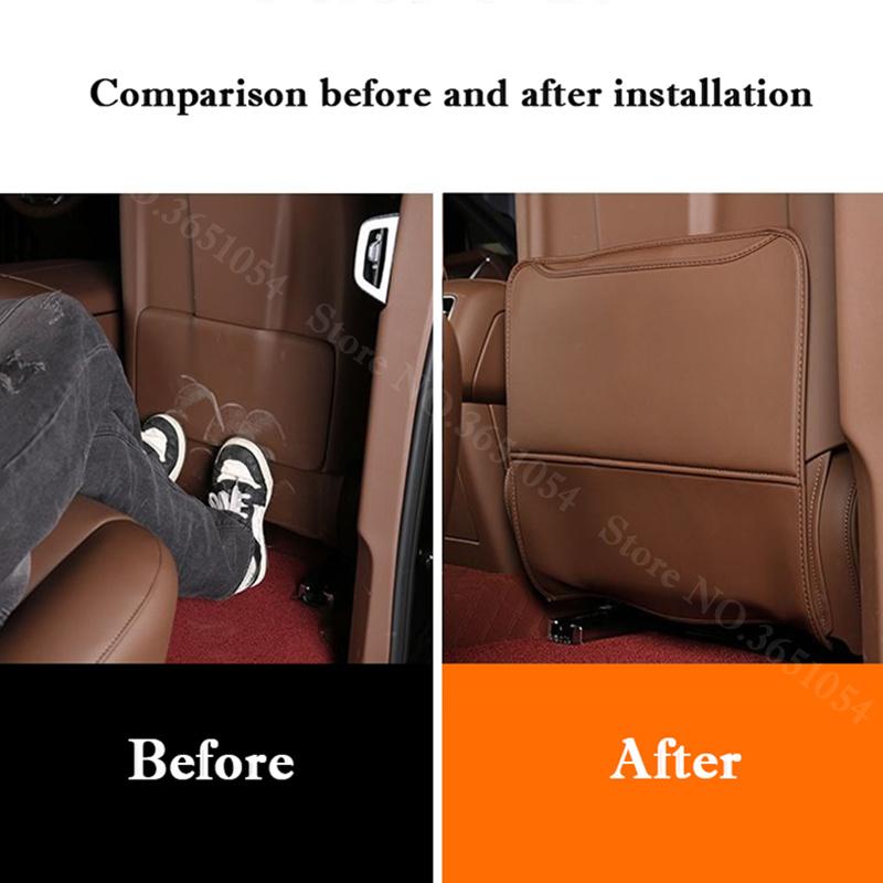 For Great Wall Tank 700 2025-2026 Car Leather Seat Back Kick Pad Rear Row Seat Protector Scratch Dirt Resistant Anti Kick Pad