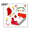 Indoor Outdoor Winter Ornaments Christmas Snowman Static Glass Stickers, Simple Window Clings, Waterproof PVC Clings Holiday for Home Store