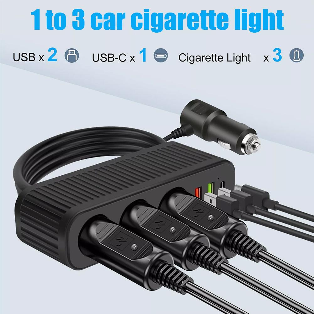 Brichetă auto 12V/24V Încărcător auto 120W PD QC USB încărcare rapidă adaptor de alimentare Încărcător 4 prize 3.1A încărcare multifuncțională
