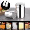 Kitchen Cooking Small Tools Stainless Steel Fine Mesh Seasoning Bottle With Lid For Cocoa Flour Chocolate Coffee Kitchen Gadgets