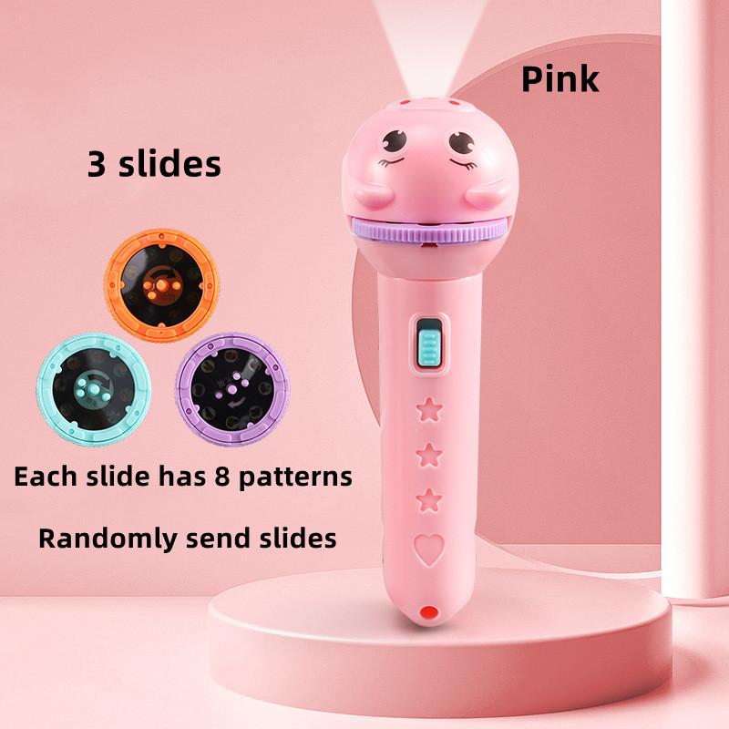 Children Luminous Animal Projection Flashlight Toy Flashlight Baby Early  Education Cute Cartoon Fun Boys And Girls Stall Gift T