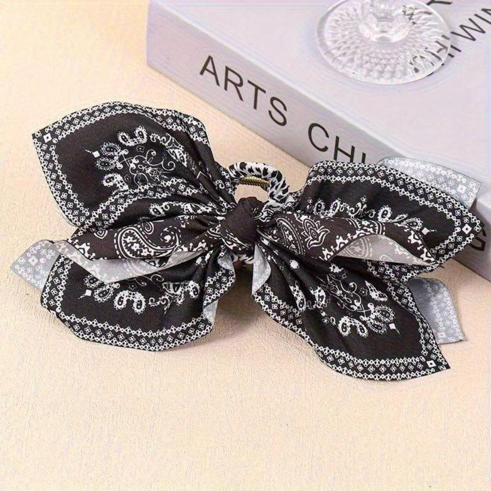 Retro Coffee Color Cashew Flower Claw Clip For Women Trend Large Bow Hair Claw Hairpins Back Of Head Shark Clip Hair Accessories