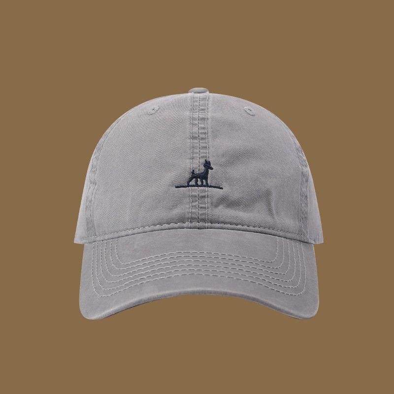Cartoon Embroidered Logo 6 Panel Curved Brim Cotton Adjustable Daily Wear Sun Protection Baseball Cap