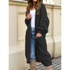 Large-sized Knitted Sweater, Autumn and Winter New Style Loose Pocket Solid Color Long Cardigan for Women