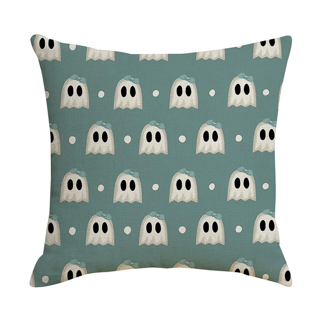 Halloween Pillow Cover Living Room Sofa Bedroom Pillow Single Sided Linen Pillow