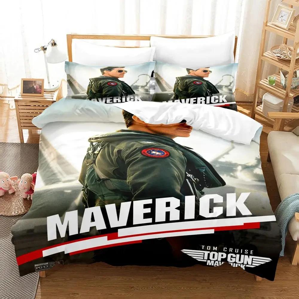 TV Top Gun Maverick Bedding Set Boys Girls Twin Queen Size Duvet Cover Pillowcase Bed Kids Adult Fashion Home Textileextile