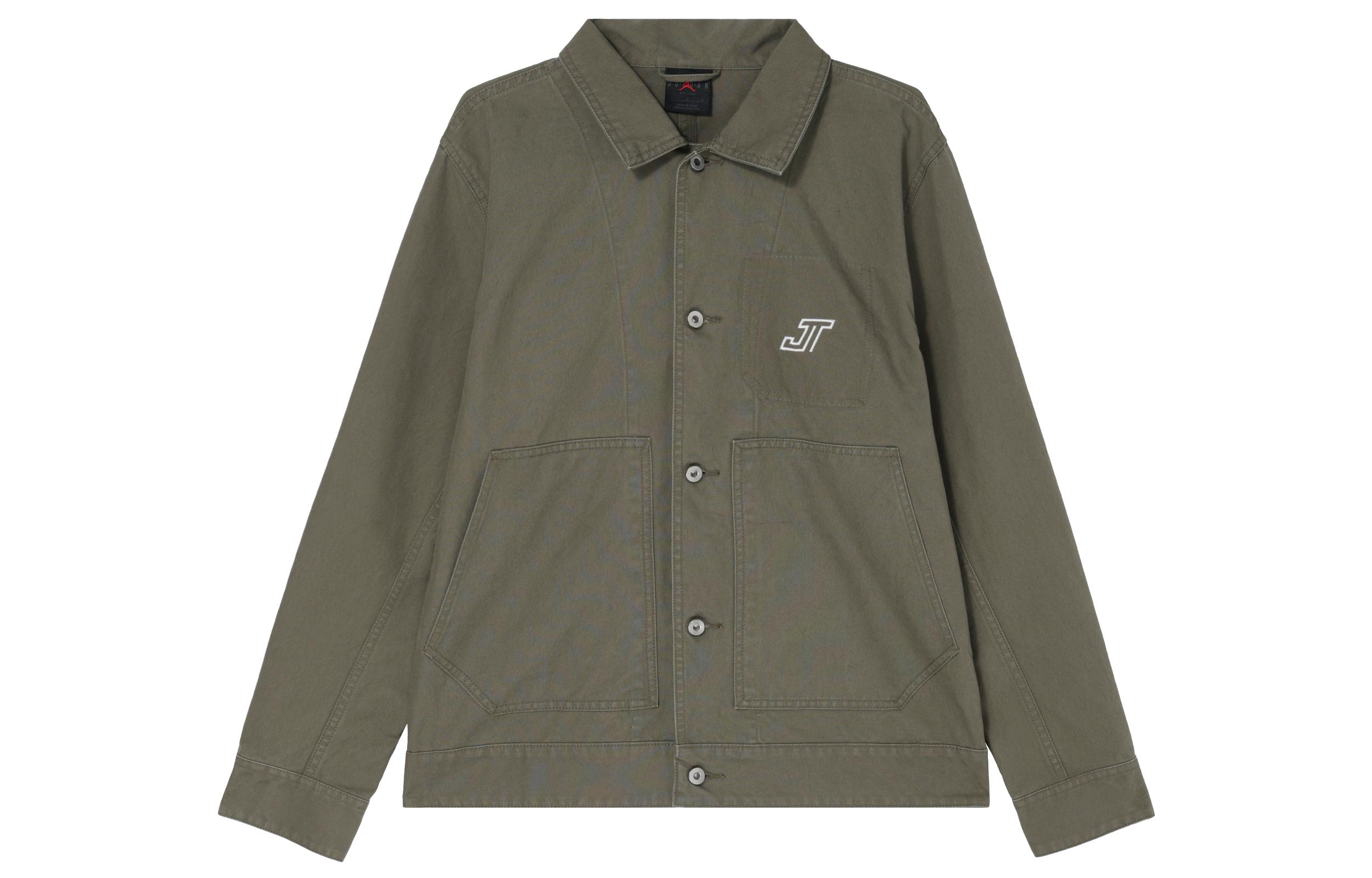 Куртки и пальто Jordan Tatum CHICAGO Мужские Средний Оливково-зеленый HM3881-222 3XL
