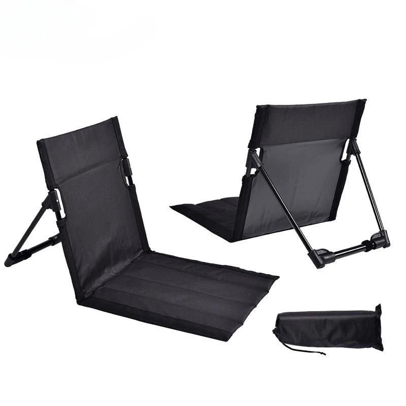 

Foldable Outdoor Lounge Chair Beach Garden Summer Travel Portable Floor Mat Lawn Chair Lounge Chair Camping Folding Back Chair чорний