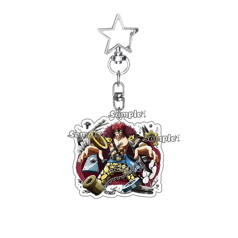 

Cartoon Basil Hawkins Nico Robin Eustass Anime Keychain Pendant Charm Accessory for Fans Collection Key Ring Charm Accessories about 5cm