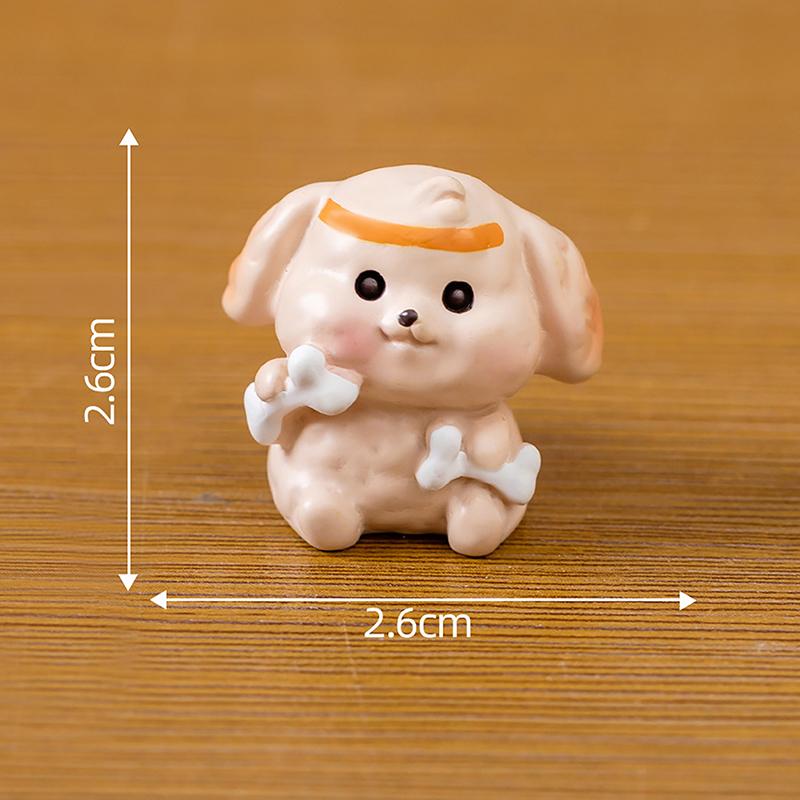 Miniature Cartoon Dog Micro Landscape Resin Ornaments For Home Decoration Kawaii Animal Puppy Figurine Desk Room Decor Gift
