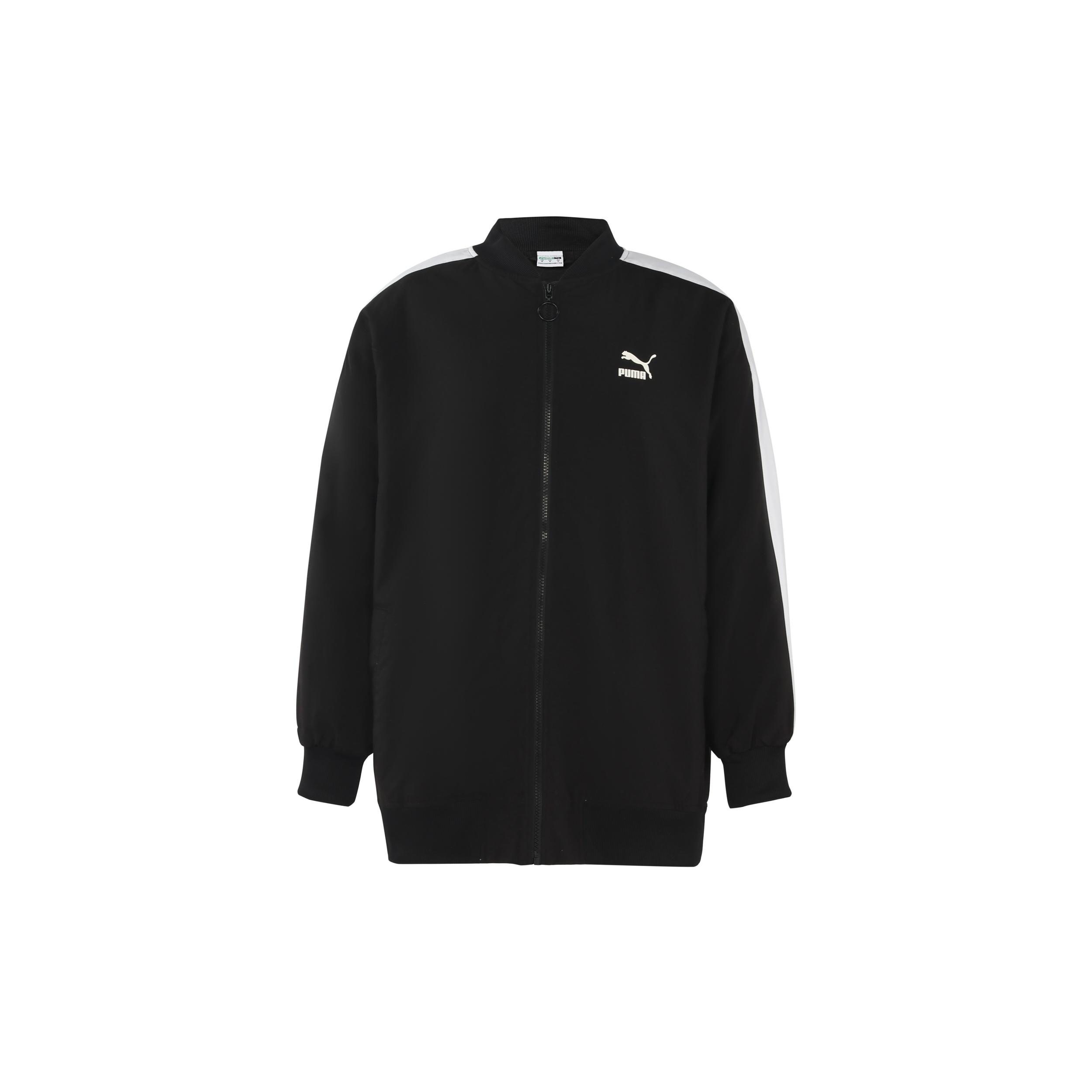(WMNS) PUMA Classics Bomber Logo Printing Jacket Black Women s 530275-01 XS