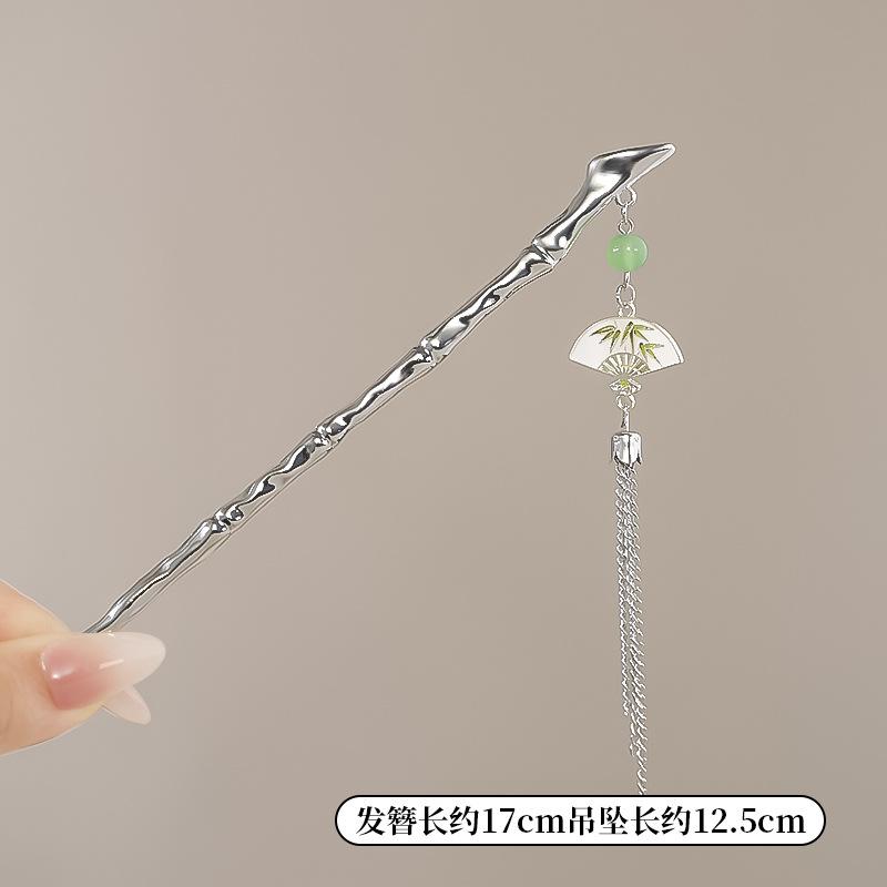 Chinesischer Stil Haarnadel für Frauen Vintage Blume Quaste Haarstab Exquisite Klare Florale Perle Haarnadel Schmuck Haarschmuck