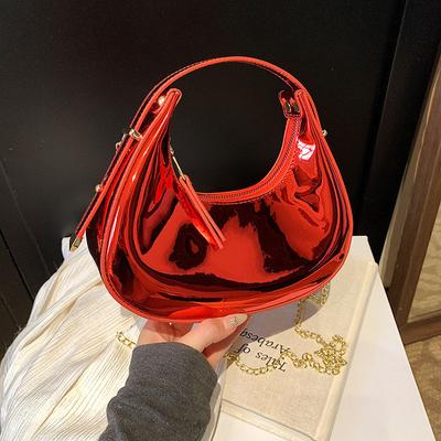 Women's Bag 2025 New Mori Fashion Candy Color Niche Hand Bag Ins Single Shoulder Glossy Dumpling Bag Tide
