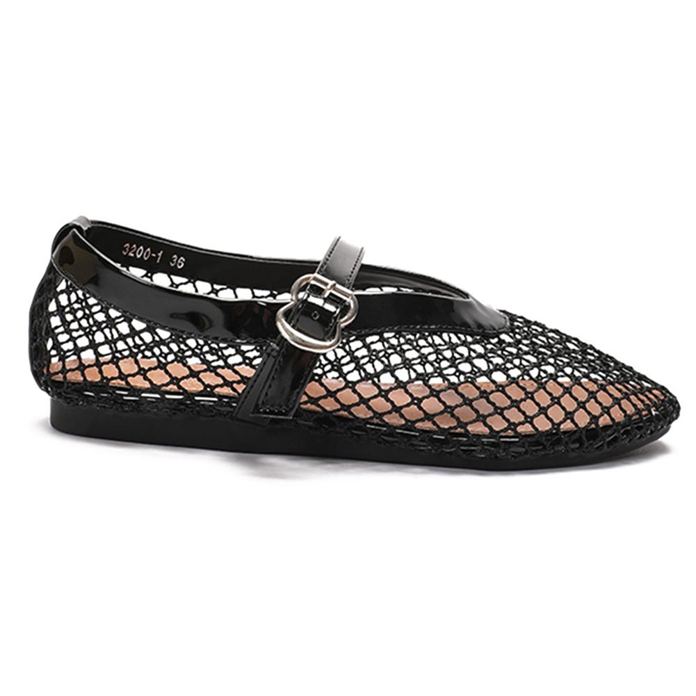 Scarpe Basse da Ballo in Rete da Donna Scarpe da Ballerina a Rete Comode Punta Tonda Scarpe da Ballo Traspiranti Scarpe da Giorno Quotidiane per il Pendolarismo