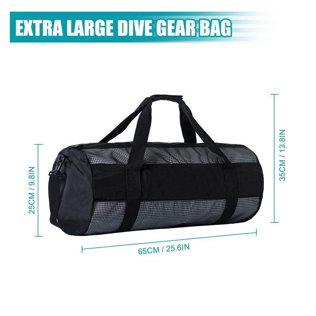 Snorkel Bag Dive Gear Bag Foldable Mesh Design Easy To Carry for Diving Snorkeling Surfing  PVC