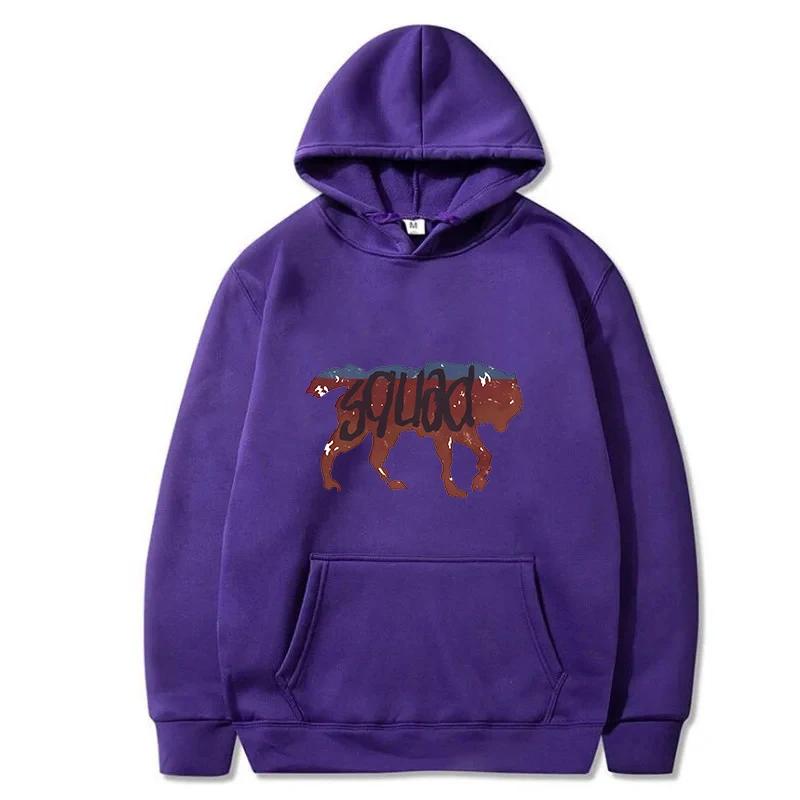 Funny Retro Wolf Squad Men Hoodies Sweatshirt Awesome Wolf Student High School Wild Rad Life Is Strange Tank Squad Hoodie