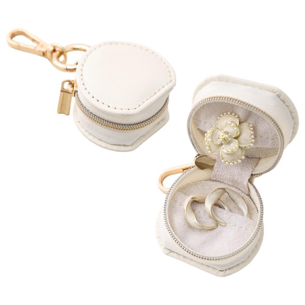 Mini Jewelry Box Keychain Jewelry Display Travel Bag Pendant Simple Portable Ring Box Gifts