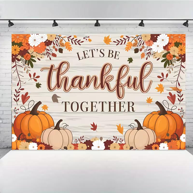 2D Rustic Autumn Harvest Thanksgiving Nature Backdrop Cloth