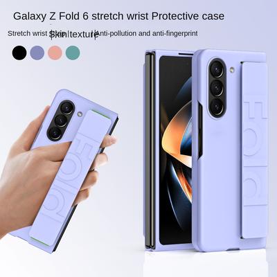 Pásek na zápěstí Pouzdro na telefon pro Samsung Galaxy Z Fold 6 5 4 3 Fold6 Fold5 Fold4 Fold3 5G Hard Shell Plastový ochranný kryt pantu