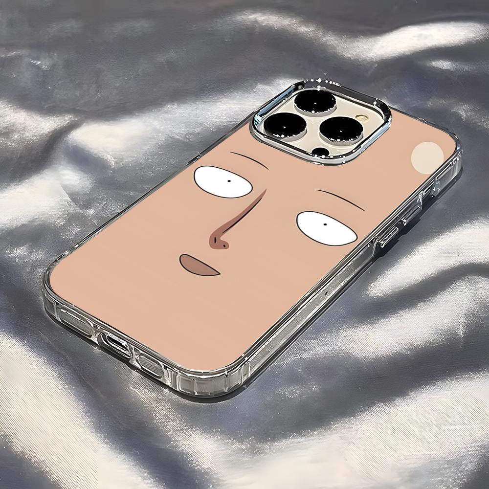 One-Punch Man Phone Case For IPhone 17 Pro Max 16 15 14 Pro Max IPhone 13 Pro Max 11 Plus Transparent Cover