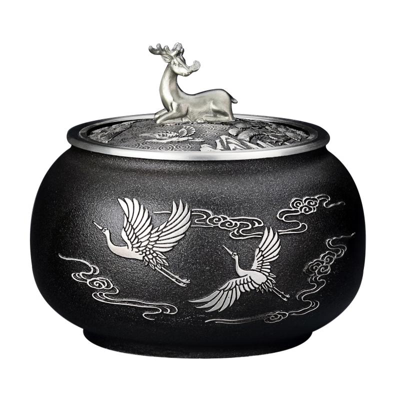 

Премиальная большая жестяная банка для чая из чистого олова