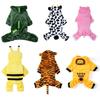 Pet Clothes for Cats and Dogs: Warm Coral Fleece Tiger & Dinosaur Costumes for Autumn and Winter