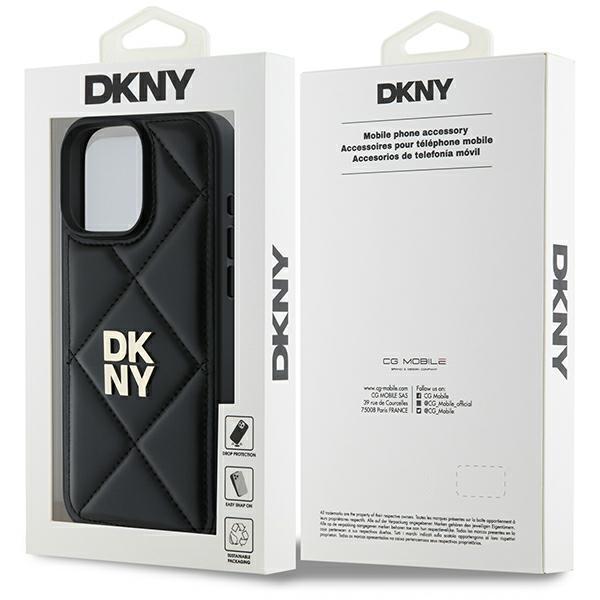 Dkny Dkhcp16Lpqdslk Iphone 16 Pro 6.3Czarny/Black Quilted Stack Logo