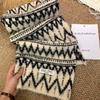 Fair Isle Pattern Thick Knitted Scarf Polyester Fall Winter Scarf Neck Warmer  Photography Use