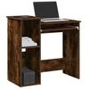 VidaXL Desk with Shelves Smoked Oak 84x40x78 Cm Engineered Wood, Computer Desk, Standing Desk, Desk with 860449