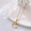 Fashionable Heart Titanium Steel Necklace: Women's Clavicle Chain, Hip Hop Style, Niche Design.