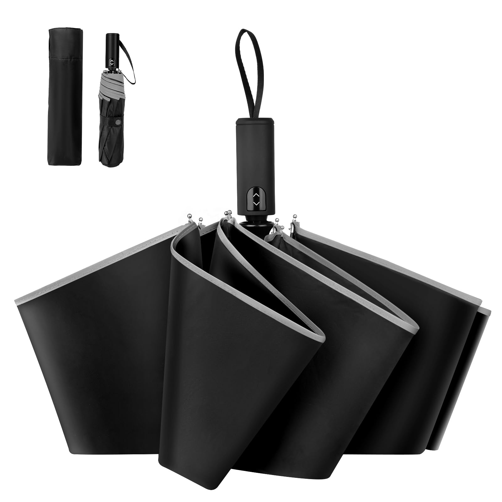 

MOTIFUN Складной Автоматическое Открытие и Большой Размер Супер Водоотталкивающий 8 Спиц Для Солнечной и Дождливой Погоды Сильный Дождь УФ-Отражающий УФ Складной Дождливый Сезон Тайфун Зонт