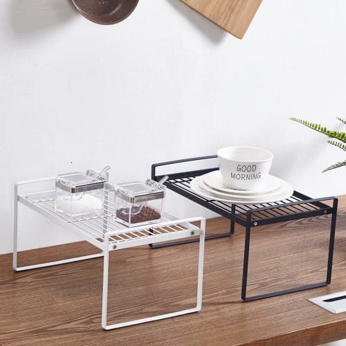 Metal Kitchen Rack, 1-Tier, 2-Tier, Kitchen Storage Rack, Dish Drainer, Shelf, Easy Assembly, Simple, Under-Sink Storage Rack, Condiment Rack, Organiz