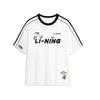 Li Ning Sports Fashion Series Letter Print Round Neck Loose Casual Short Sleeve T-Shirt Unisex Tops White AHSU657-1(TEAM702-3.4.2)