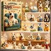 Calza della Befana Stuffers Quotidiani Bull Terrier Calendario dell'Avvento 2026, Conto alla Rovescia di 24 Giorni con Figure Natalizie da Collezione Ornamenti Acrilici, Decorativi