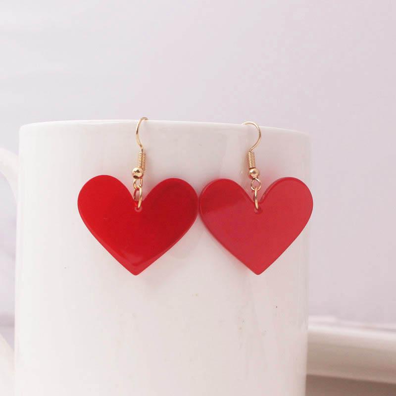 Red Flower Dangle Earrings for Women Metal Butterfly Hanging Earrings Exaggerated Ear Jewelry trend new pendientes mujer