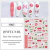 Fruit Pattern 3D Self-Adhesive Nail Stickers: Lemon, Strawberry, Peach Designs