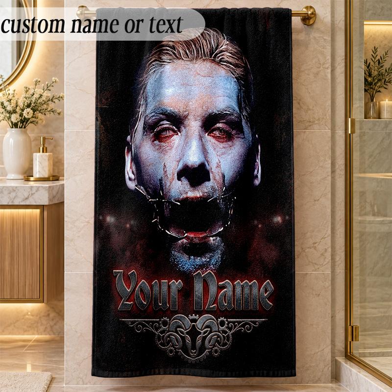 Beach TowelRammstein Custom Name Text Personalized Soft Towel for Beach Pool Indoor Home Decor Gift