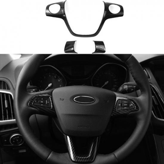 3pc Carbon fiber color Steering Wheel Cover fit For ford Focus Escape Kuga c-max