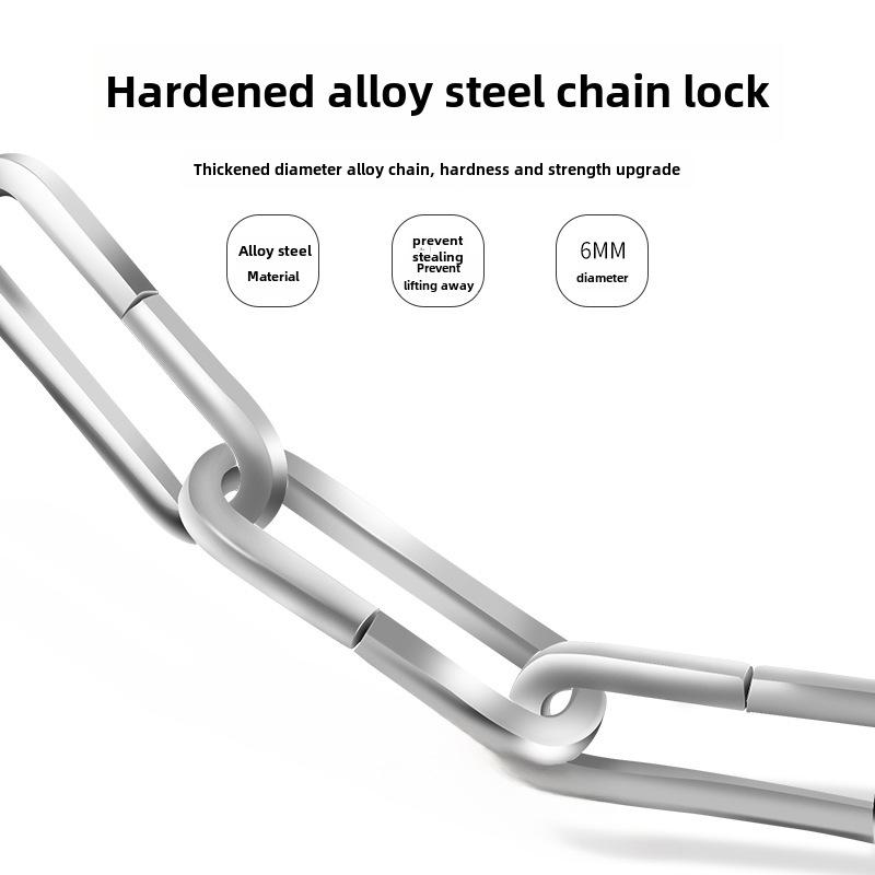 Electric Motorcycle Anti-Theft Chain Lock for Bikes and Doors