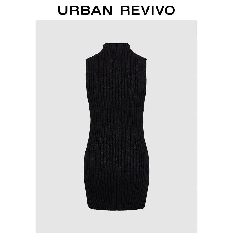 UR Women's Shimmer Sleeveless Turtleneck Knit Top