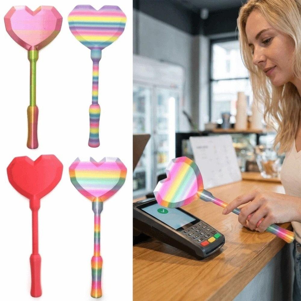 Creative 3D Print Wand Tap To Pay Portable Convenient Checkout Telescoping Credit Card Holder Funny Heart-shaped