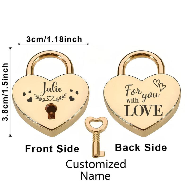 1PC Love Customized Name Couple Wishing Lock For Bag Suitcase Luggage Box Wedding Birthday Trip Gift Love Padlock
