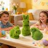 Simulation Moss Easter Decorations Moss Green Easter Bunny Figurines  Garden Decorations