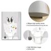 French Bulldog In Toilet Canvas Painting Poster Funny Bathroom Rules Sign Nordic Butt Chart Toilet Humor Wall Art Home Decor
