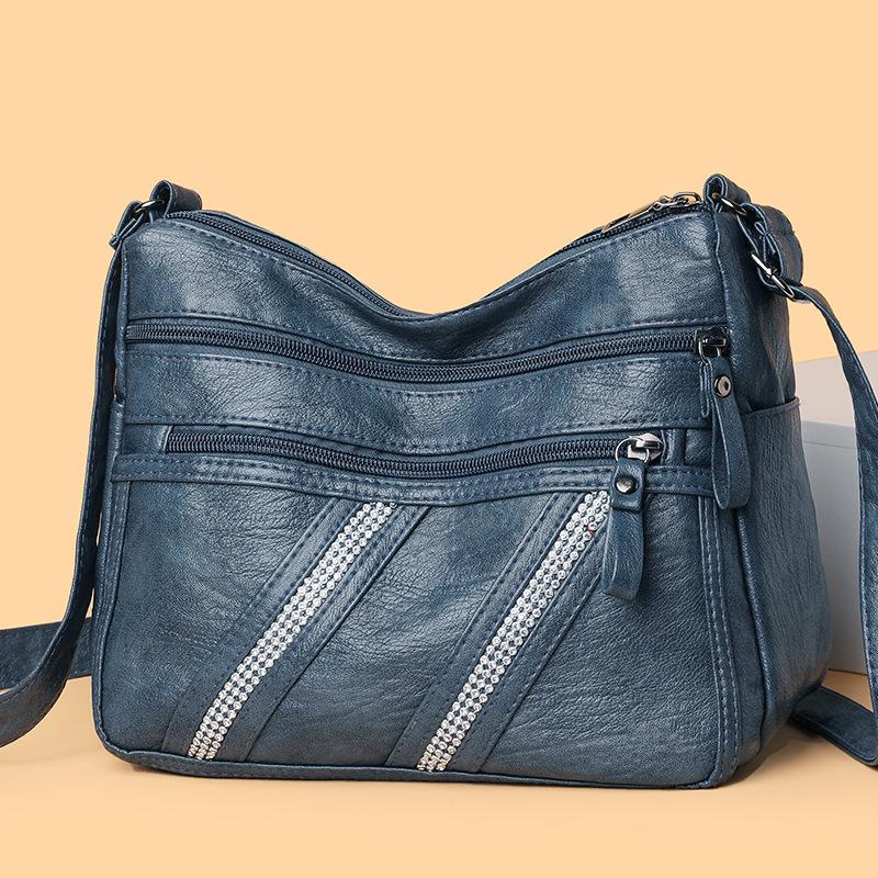 Crossbody Bag Women's Bag Retro Multi-layer Shoulder Small Square Bag